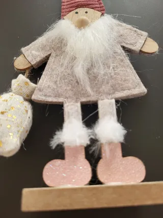 Gnomo decorativo legno e tessuto