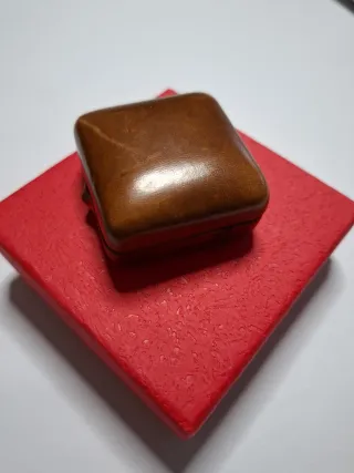 Caja joyero piel marrón