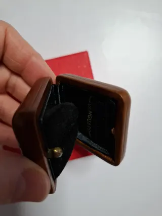 Caja joyero piel marrón