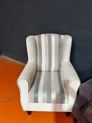 Sillón orejero tela de gama alta SOLO EL BLANCO
