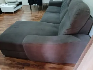 Sofá Chaiselongue Gris Tela