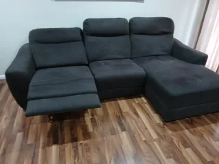 Sofá Chaiselongue Gris Tela
