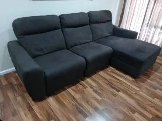 Sofá Chaiselongue Gris Tela