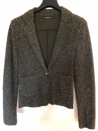 Giacca verde oliva effetto tweed