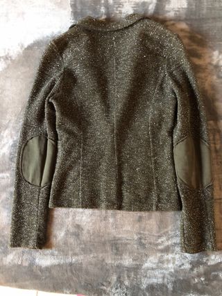 Giacca verde oliva effetto tweed