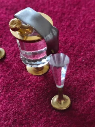 Conjunto cubitera y copas cristal