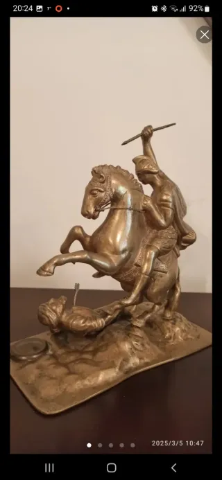 Estatuilla Sant Jordi Alcoy Bronce