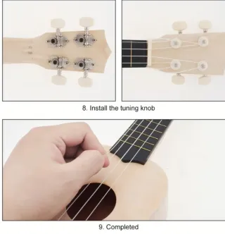 Kit de construcción de Ukulele Soprano 53cm