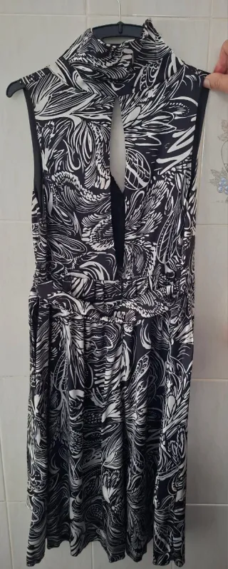 Vestido midi fiesta estampado