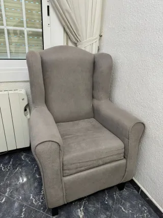 2 Sillones Grises Tela Poco Uso