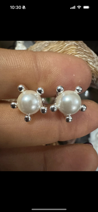 Pendientes Plata S925 Perla