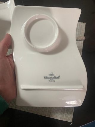 Juego Tazas Diseño Porcelana y Metal