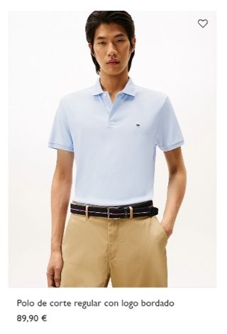 Polo Tommy Hilfiger Talla L Logo Bordado