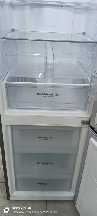 Nevera Combi LG Acero Inoxidable NO FROST A+