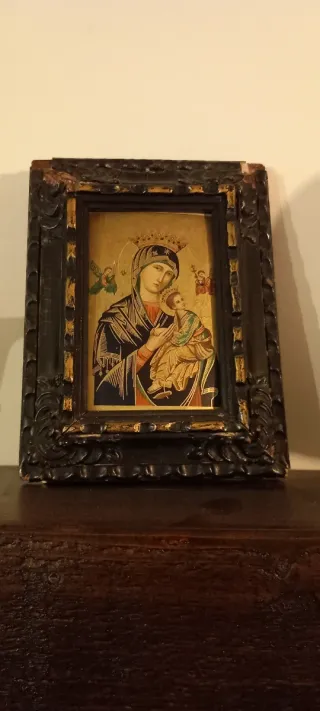 Cuadro antiguo Perpetuo Socorro arte sacro