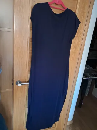 Vestido SHEIN negro manga corta largo