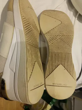 Zapatillas Michael Kors Talla 38 Beige/Oro