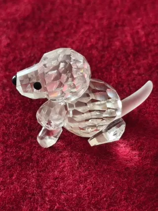 Figuras cristal Swarovski perrito y cría