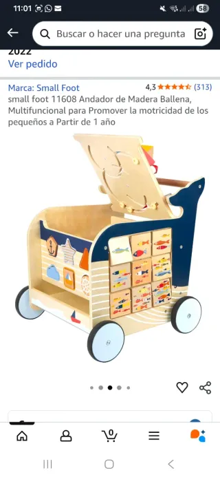 Andador Madera Ballena Multifuncional