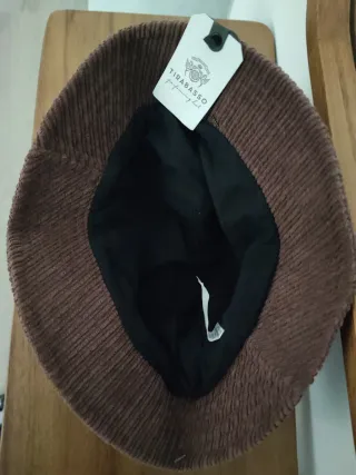 Sombrero de pana Tirabasso, Marrón. Nuevo