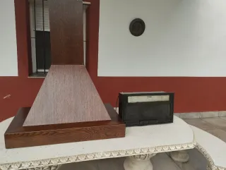 Campana extractora madera roble
