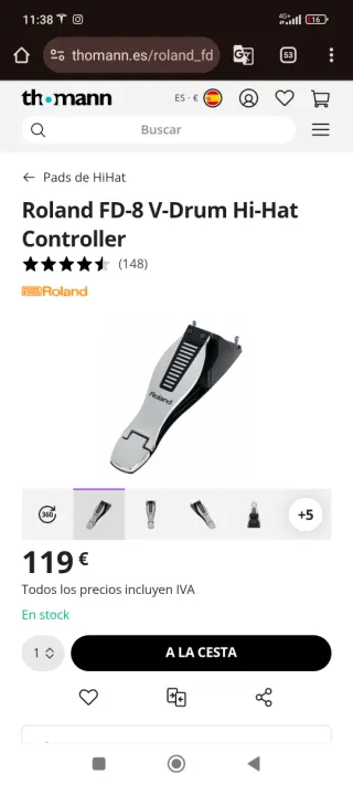 Controlador Hi-Hat Roland FD-8