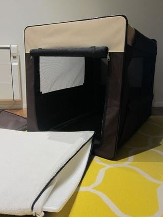 caseta plegable para mascotas