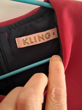 Vestido corto azul marinoy rojo