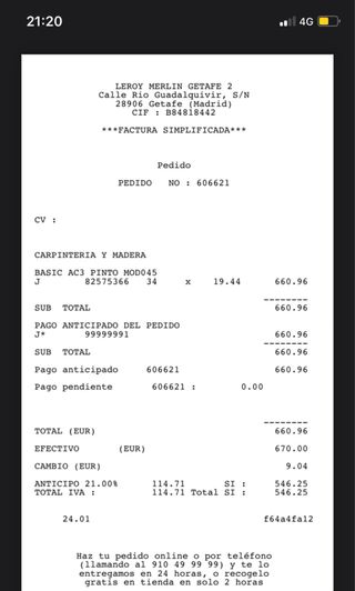 Tarima flotante nueva en paquetes