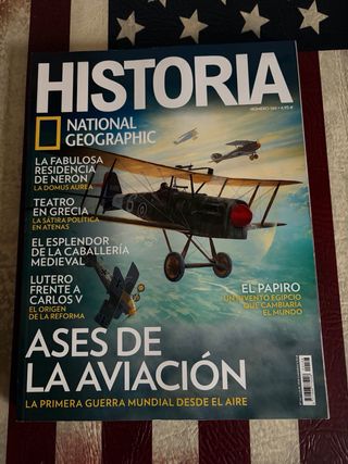 6 REVISTAS NAT. GEOGRAPHIC HISTORIA CON ARCHIVADOR
