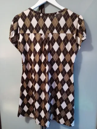 Vestido rombos manga corta