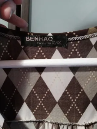 Vestido rombos manga corta