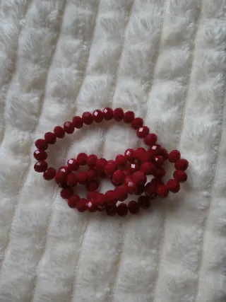 Lotto perline rosse miste