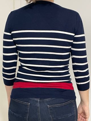 Jersey Stradivarius rayas azul y rojo