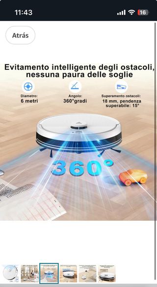 Robot Aspirador y Fregasuelos Laser •PRECINTADO•