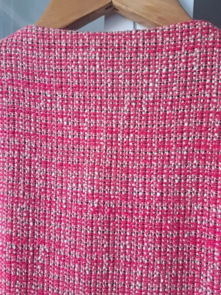 Chaqueta Zara Tweed Rosa