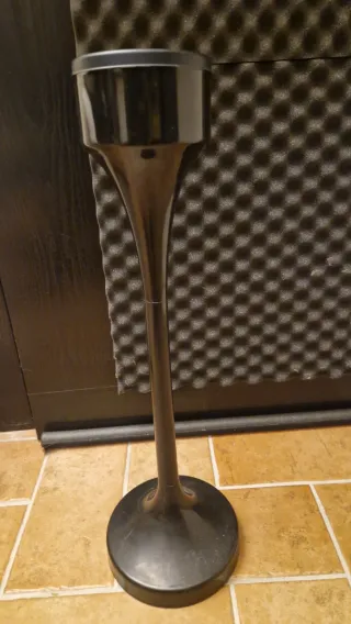 Posacenere a colonna vintage nero anni 70