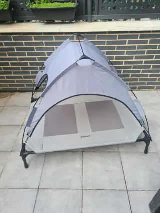 Cama elevada perro con toldo Zoofari