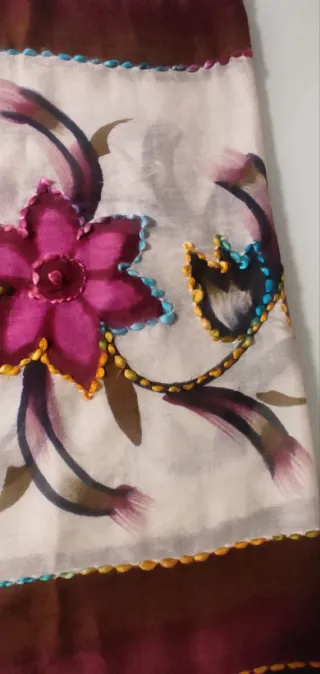 Foulard estampado flores bonito