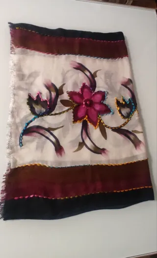 Foulard estampado flores bonito