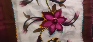 Foulard estampado flores bonito