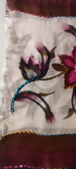 Foulard estampado flores bonito