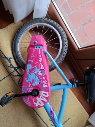 Bicicleta infantil niña rosa y azul