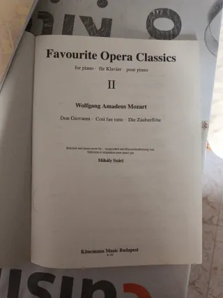 Partituras Ópera Clásica Mozart II