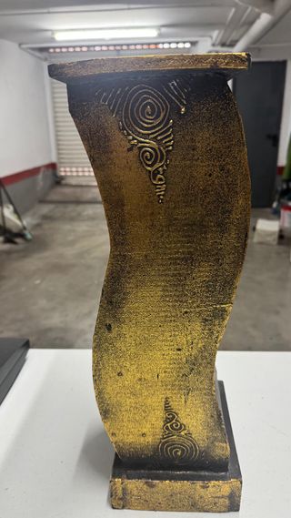 Porta CD Vintage Dorado Madera 49 x 19 cms