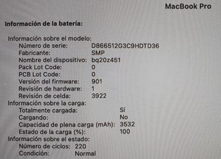 Apple MacBook Pro Plata/Gris Espacial