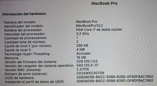 Apple MacBook Pro Plata/Gris Espacial