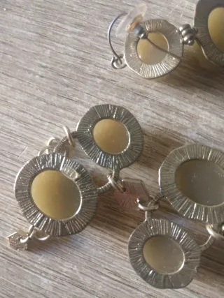 Conjunto Pulsera y Pendientes Geodas