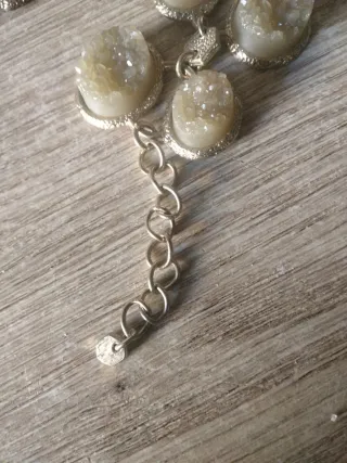 Conjunto Pulsera y Pendientes Geodas