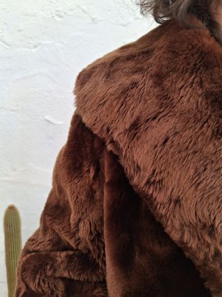 Abrigo piel marrón vintage